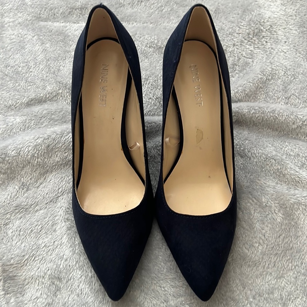 Navy blue high heels